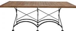 Casa Padrino Jugendstil Garten Couchtisch Braun / Schwarz 150 x 60 x H. 48 cm - Klappbarer Gartentisch - Barock & Jugendstil Gastronomie & Garten Möbel