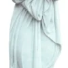 Casa Padrino Jugendstil Garten Marmor Skulptur Frau Weiß H. 160 cm - Garten Deko Figur