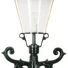 Casa Padrino Jugendstil Gartenlaterne Grün / Kupfer 42 x 29 x H. 210 cm - Pulverbeschichtete Aluminium Garten Stehleuchte - Nostalgische Beleuchtung - Nostalgische Leuchten
