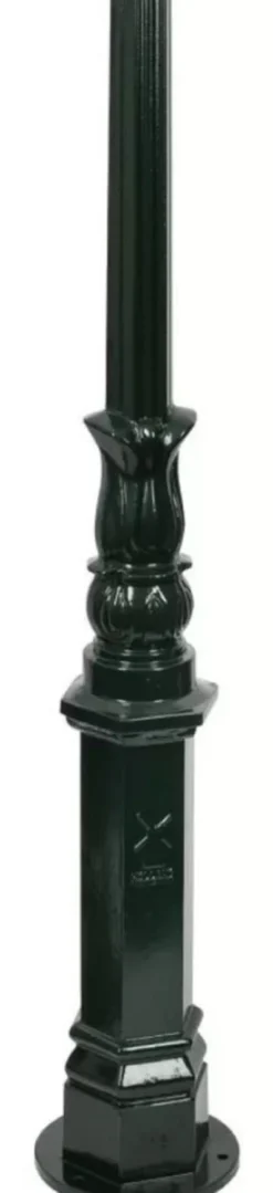 Casa Padrino Jugendstil Gartenlaterne Grün / Kupfer 42 x 29 x H. 210 cm - Pulverbeschichtete Aluminium Garten Stehleuchte - Nostalgische Beleuchtung - Nostalgische Leuchten