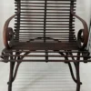 Casa Padrino Jugendstil Garten Stuhl Braun 64 x 62 x H. 71 cm - Schmiedeeisen Stuhl mit Armlehnen - Nostalgische Schmiedeeisen Garten Möbel