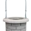 Casa Padrino Jugendstil Gartenbrunnen Grau / Silber Ø 130 x H. 220 cm