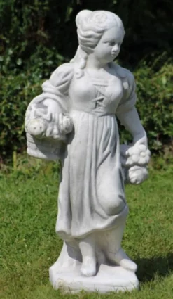 Casa Padrino Jugendstil Garten Deko Skulpturen 4er Set Grau H. 75 cm