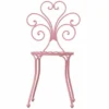 Casa Padrino Jugendstil Gartenstuhl Rosa H. 89 cm - Jugendstil Garten Möbel