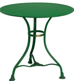 Casa Padrino Jugendstil Gartentisch Grün Ø 60 x H. 70 cm - Handgefertigter Schmiedeeisen Tisch - Nostalgische Schmiedeeisen Garten & Terrassen Möbel