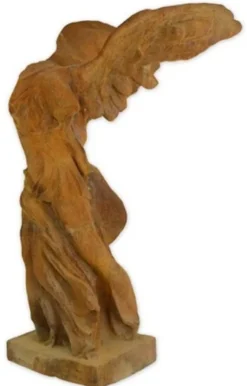 Casa Padrino Jugendstil Garten Deko Skulptur Rost 46 x 70 x H. 97 cm - Elegante Garten Deko Metall Figur - Barock & Jugendstil Garten Deko Accessoires - Garten Deko Metall Skulpturen