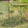 Casa Padrino Jugendstil Gartentisch & Gartenstuhl - verschiedene Farben - Gartenmöbel Set im Jugendstil