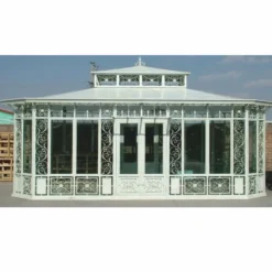 Casa Padrino Jugendstil Gartenhaus Weiß 700 x H. 500 cm