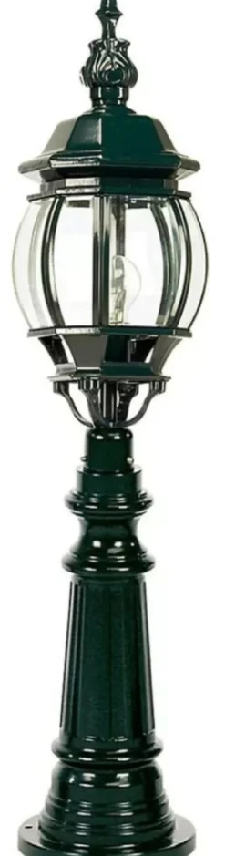 Casa Padrino Jugendstil Gartenlaterne Grün Ø 20 x H. 99 cm - Elegante Außenstehleuchte - Nostalgische Außenbeleuchtung