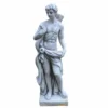 Casa Padrino Jugendstil Garten Deko Skulptur Mann Grau H. 85 cm - Garten Figur