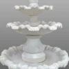 Casa Padrino Jugendstil Gartenbrunnen / Springbrunnen Ø 130 x H. 228 cm - Kunststein Brunnen mit dekorativen Tauben