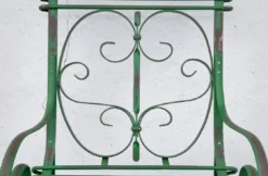 Casa Padrino Jugendstil Gartenstuhl 6er Set Antik Grün 64 x 66 x H. 114 cm - Handgefertigte Schmiedeeisen Stühle mit Armlehnen - Nostalgische Garten & Terrassen Möbel