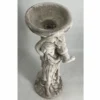 Casa Padrino Jugendstil Garten Deko Beton Skulptur Frau mit Blumentopf Grau H. 60 cm