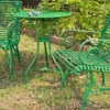 Casa Padrino Jugendstil Gartentisch & Gartenstühle - verschiedene Farben - 3 Teiliges Gartenmöbel Set