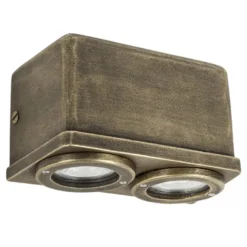 Casa Padrino Jugendstil Hofleuchte 15 x 8 x H. 10 cm - Bronze - Nostalgische Wetterfeste Außenleuchte