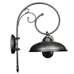 Casa Padrino Jugendstil Hofleuchte 48 x 67 x H. 94 cm - Schwarz - Nostalgische Wetterfeste Außenleuchte