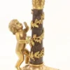 Casa Padrino Jugendstil Kerzenhalter Set Gold / Schwarz 11 x 12,4 x H. 31,5 cm - Barock & Jugendstil Deko
