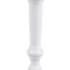 Casa Padrino Jugendstil Kerzenständer Antik Messingfarben / Weiß H. 30 cm - Runder Aluminium Kerzenhalter - Barock & Jugendstil Deko Accessoires