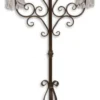 Casa Padrino Jugendstil Kerzenhalter in Braun 49 x 32 x H. 118 cm - Dekorativer Kerzenständer für Garten und Wohnraum