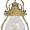Casa Padrino Jugendstil Laterne Antik Gold 22,3 x 19 x H. 46,5 cm - Zinn Tischlaterne mit Tragegriff - Deko Accessoires