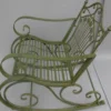 Casa Padrino Jugendstil Metall Schaukelstuhl rustikal Grün 65 x 90 x H. 90 cm - Nostalgische Garten & Terrassen Möbel