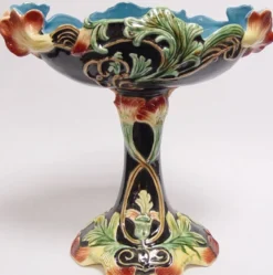 Casa Padrino Jugendstil Pflanzentopf Mehrfarbig H. 36 cm - Dekorativer Blumentopf im Jugendstil