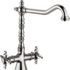 Casa Padrino Jugendstil Retro Waschtisch Armatur Silber H. 30,5 cm - Luxuriöse Waschbecken Armatur aus Messing