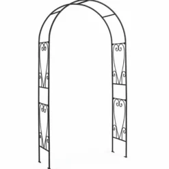 Casa Padrino Jugendstil Rosenbogen Schwarz H. 210 cm - Garten Deko Accessoires