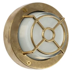 Casa Padrino Jugendstil Schiffslampe 14 x 7 cm - Bronze - Nostalgische Wetterfeste Außenleuchte