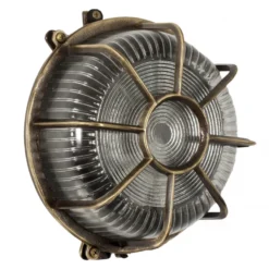 Casa Padrino Jugendstil Schiffslampe 20 x 12 x H. 20 cm - Bronze - Nostalgische Wetterfeste Außenleuchte