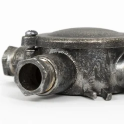 Casa Padrino Jugendstil Schiffslampe 13 x 4 x H. 13 cm - Grau - Nostalgische Wetterfeste Außenleuchte