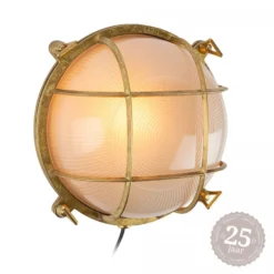 Casa Padrino Jugendstil Schiffslampe 28 x 16 x H. 28 cm - Bronze - Nostalgische Wetterfeste Außenleuchte
