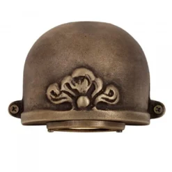 Casa Padrino Jugendstil Schiffslampe 11 x 7 x H. 9 cm - Silber - Nostalgische Wetterfeste Außenleuchte