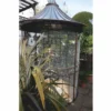 Casa Padrino Jugendstil Schmiedeeisen Garten Vogelhaus Rost / Silber Ø 200 x H. 300 cm