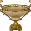 Casa Padrino Jugendstil Schüssel mit Sockel und 2 Griffen Mehrfarbig / Gold 59,6 x 42,8 x H. 45,3 cm - Hotel & Restaurant Accessoires
