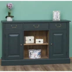 Casa Padrino Jugendstil Sideboard mit Regalfächern - Dielen Schrank Kommode Landhaus Stil