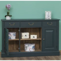 Casa Padrino Jugendstil Sideboard mit Regalfächern - Dielen Schrank Kommode Landhaus Stil