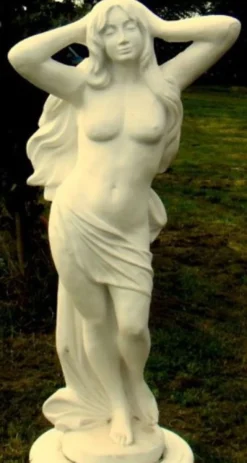 Casa Padrino Jugendstil Skulptur Jungfrau 53 x 31 x H. 120 cm - Prunkvolle Gartendeko - Special!