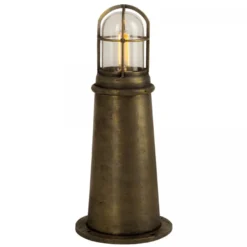Casa Padrino Jugendstil Sockelleuchte 19 x 19 x H. 45 cm - Bronze - Nostalgische Wetterfeste Außenleuchte