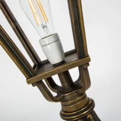 Casa Padrino Jugendstil Sockelleuchte 24 x 24 x H. 70 cm - Bronze - Nostalgische Wetterfeste Außenleuchte