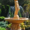 Casa Padrino Jugendstil Springbrunnen Beige Ø 155 x H. 228 cm - Prunkvoller Gartenbrunnen - Gartendeko Brunnen - Barock & Jugendstil Garten Deko Accessoires