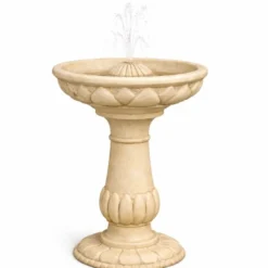 Casa Padrino Jugendstil Springbrunnen Beige H. 74 cm - Garten Deko Accessoires