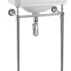 Casa Padrino Jugendstil Stand Gäste WC Waschtisch Weiß / Chrom B 51cm - Art Deco Waschbecken Barock Antik Stil