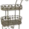 Casa Padrino Jugendstil Teewagen Braun 81 x 51 x H. 102 cm - Eleganter Metall Garten Trolley - Barock & Jugendstil Garten Accessoires - Gartenmöbel im Jugendstil