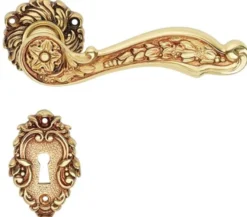 Casa Padrino Jugendstil Türgriff Set Französisches Gold 15,4 x H. 5,4 cm - Barock & Jugendstil Accessoires
