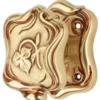 Casa Padrino Jugendstil Türknauf Set Französisches Gold 6,6 x 8,5 cm - Elegante Messing Türgriffe - Barock & Jugendstil Deko Accessoires