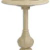 Casa Padrino Jugendstil Vogelbad mit 2 dekorativen Vögelchen Antik Weiß H. 77,5 cm - Gusseisen Vogeltränke - Garten & Terrassen Deko Accessoires