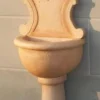 Casa Padrino Jugendstil Wandbrunnen Beige 55 x 36 x H. 128 cm - Eleganter Gartenbrunnen - Gartendeko Stein Brunnen - Barock & Jugendstil Garten Deko Accessoires