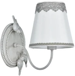 Casa Padrino Jugendstil Wandleuchte Wandlampe in Antik Grau 16 x 28 x H. 26 cm