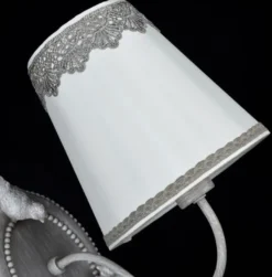 Casa Padrino Jugendstil Wandleuchte Wandlampe in Antik Grau 16 x 28 x H. 26 cm